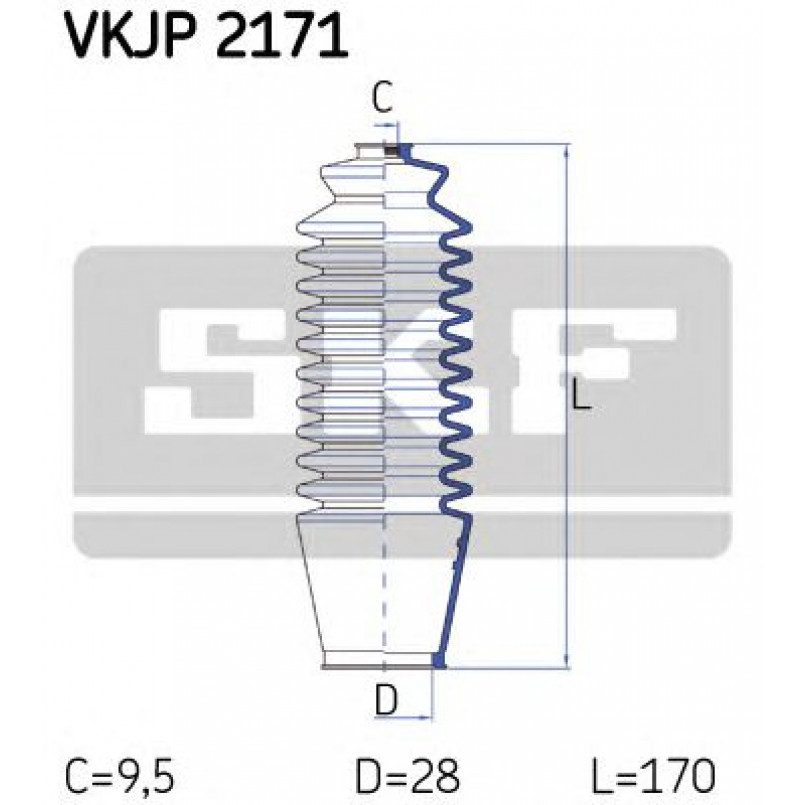 VKJP 2171 SKF - Пильовик привідного валу